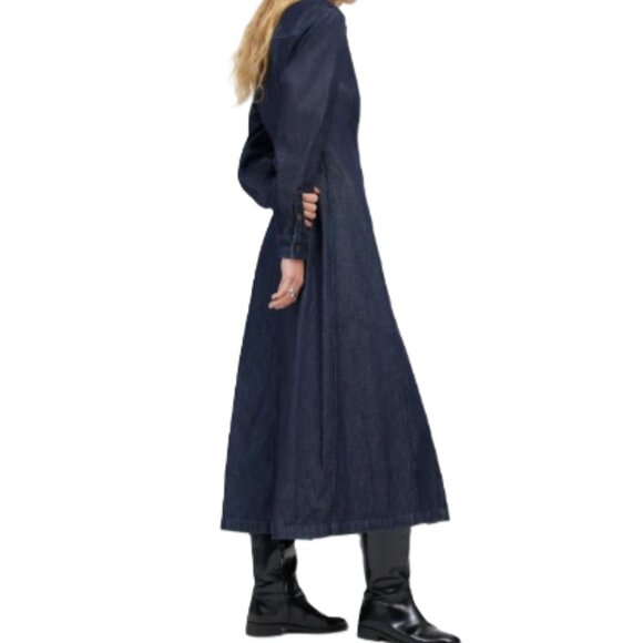 Madewell Womens Button Up Long Sleeve Denim Maxi Dress Blue Size 2 NWT - Picture 4 of 9